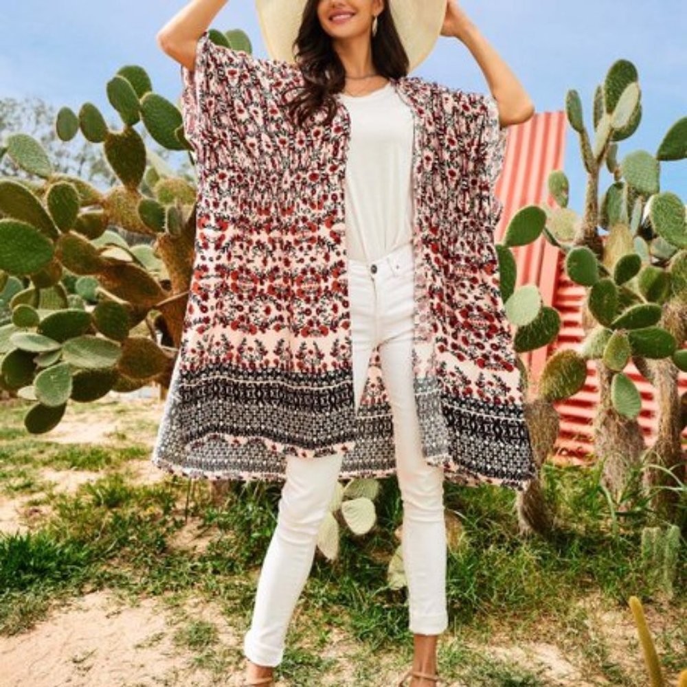 Weekend Suzanne Betro Weekend Floral Kimono L